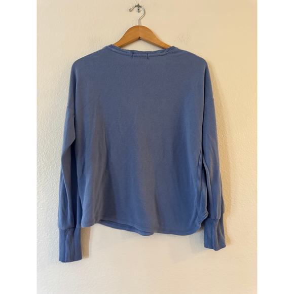 PJ Salvage Peachy In Color Long Sleeve and Pant Lounge Set Womens Size XS Blue - Picture 4 of 13